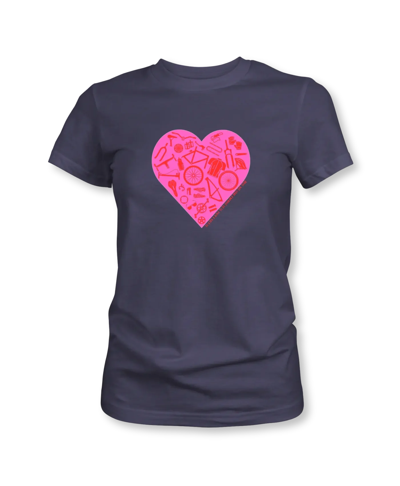 Bike Sweetheart Ladies Cycling T-Shirt Navy - BikeMessenger