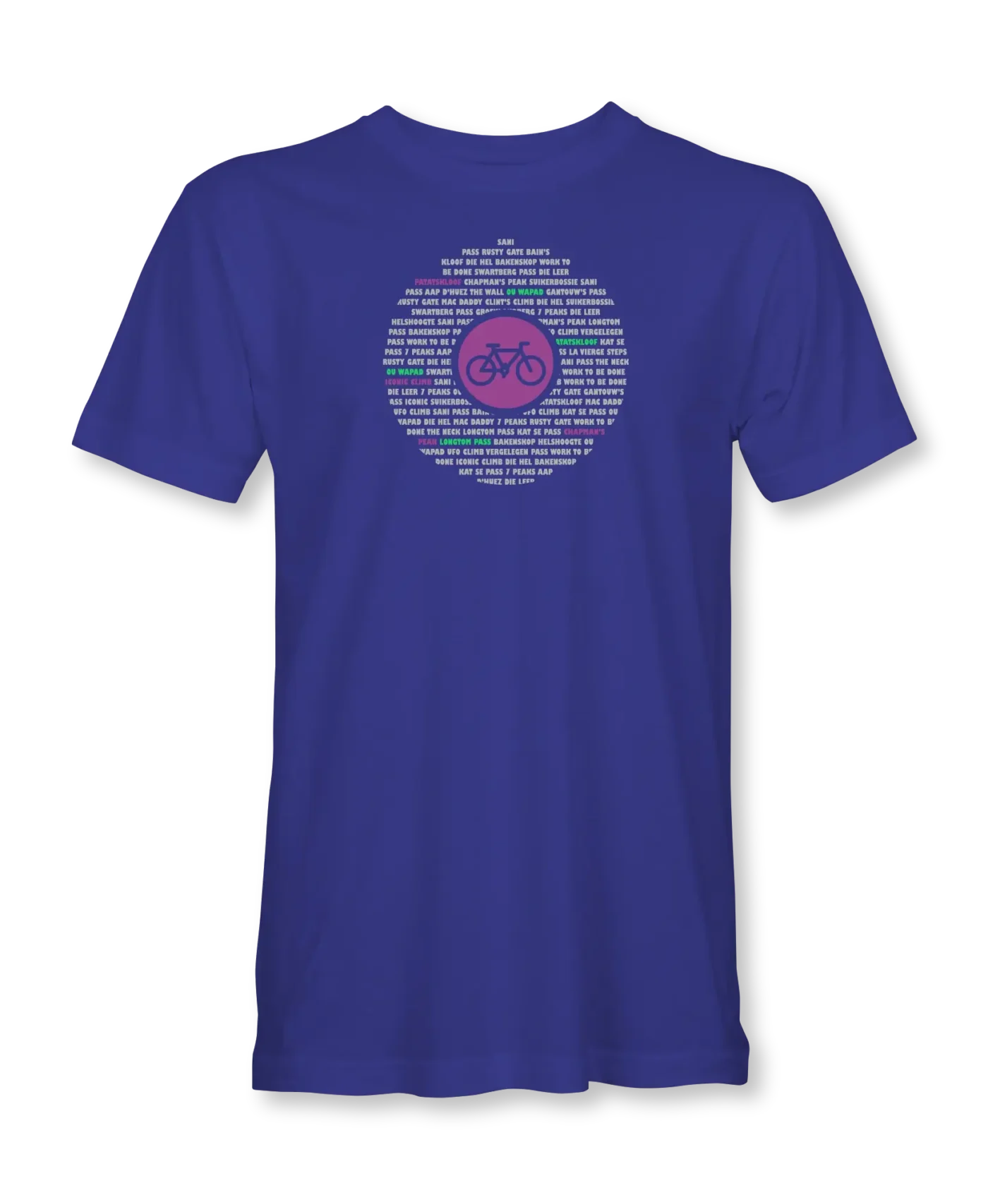 South African Climbs - Men's Cycling T-Shirt South Africa - BikeMessenger